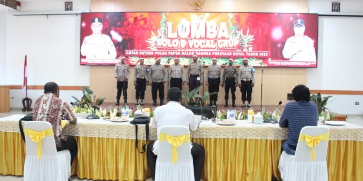 Polda Papua Gelar Lomba Nyanyi Solo dan Vocal Grup dalam Rangka Perayaan Natal 2025