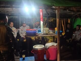 Pererat Sinergitas, Kapolsek Kelila Hadiri Silaturahmi Bersama Pos Satgas 521