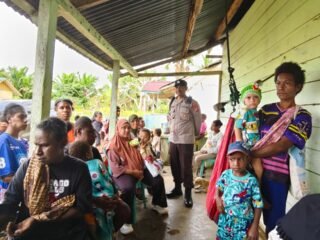 Dukung Pelayanan Kesehatan Masyarakat, Polsek Naukenjerai Amankan Kegiatan Posyandu Balita dan Lansia