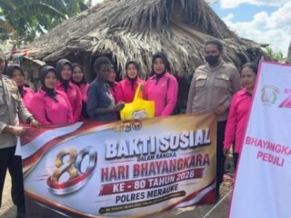 Sambut Hari Bhayangkara ke-80, Polsek Tanah Miring Berbagi Kasih kepada Warga dan Purnawirawan Polri