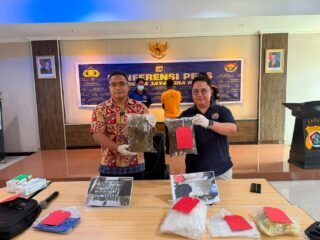 Seorang WNA Asal PNG Diciduk Opsnal Narkoba Polresta Lantaran Bawa Ganja 1,6 Kilogram
