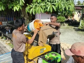 Polres Jayapura Lanjutkan Pengolahan Hasil Panen Jagung, Perkuat Program Ketahanan Pangan Nasional
